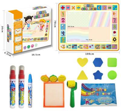 China Large Number Educational Deluxe Set Mat Aqua Magic 100*78 Doodle Water Toys Kids Water Drawing Magic Mat for sale