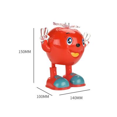 China Baby Building Block Toys Child Toy Swing Dancing Apple Singing Light Music Dancing Electric Robot Toy With Music/Intelligence Toys for sale