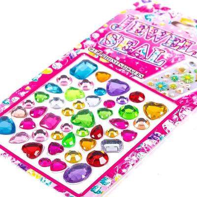 China Decorative Sticker Crystal Diamond Pearl Stickers For Scrapbooking DIY Children Craft Self Adhesive Creative Material for sale