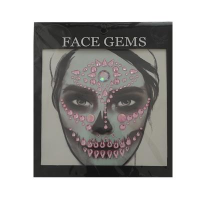 China Decorative Sticker Women Face Body Stickers Halloween Crystal Tears Face Gems Glitter Temporary Tattoo Stickers for sale