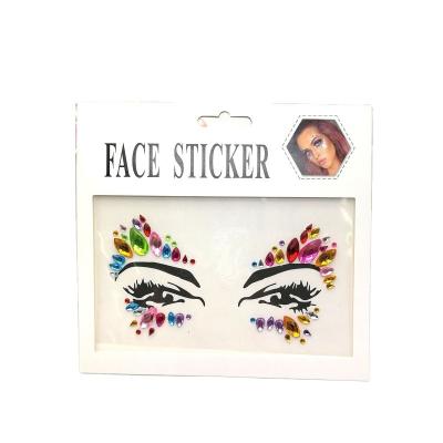 China Decorative Jewel Crystal Gem Stones Temporary Face Sticker Face Sticker Rhinestone Rhinestone Stickers for sale