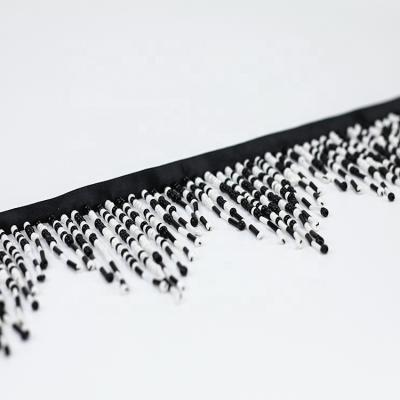 China Viable High Quality 12 Iridescent Glitter Sequin Beaded Fringe Handmade Tassel Lace Trim LH-GPA048 for sale