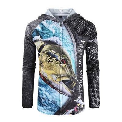 China Antibacterial Wholesale Cheap Ladies Fishing Polyester Zipper Shirt Men's High Quality Fishing Hoodie for sale