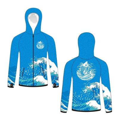 China Full Zipper Antibacterial Custom UV Quick Dry Championship Fishing Suit Protection Sublimation Fishing Shirt For Men for sale