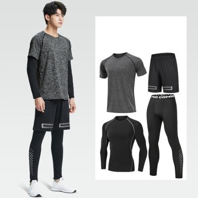 China Leisure Breathable Sports Loose Training Men's Short Sleeve Fitness Clothes for sale