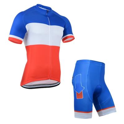 China Breathable Custom Short Sleeve Tank Top Bib Cycling Shorts Set With Your Own Logo for sale