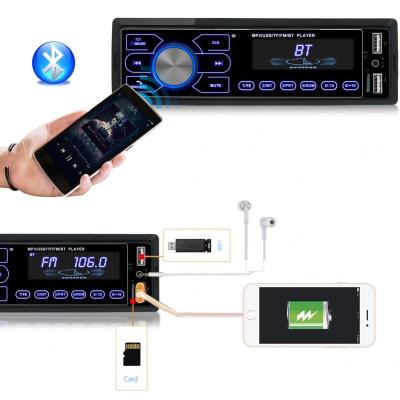 China Hands-free AUX remote control. Single Din Car Stereo Car Radio MP3 Player USB BT FM Stereo for sale