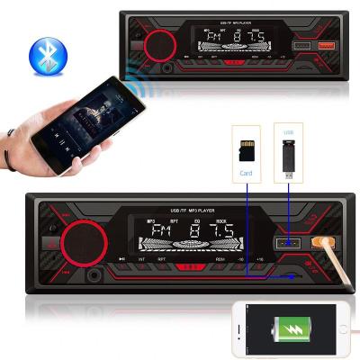 China Handsfree Stereo 7 Color Lights Car Usb Mp3 Music Player FM Radio FM Radio ISO Connector for sale