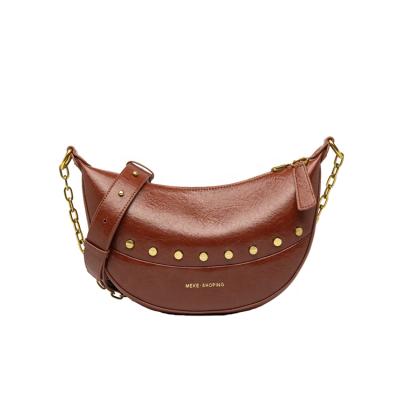 China Custom Fashion Casual Ladies Bags Custom Ladies Retro Style Cross Cross - Embossed Shoulder Bag By Body Bag for sale