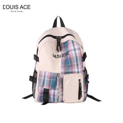 China NO Stripe Decoration Fashion Nylon Backpack With Stripe Decoration Casual Style Nylon Bag Design Division Shoulder Bag Lady Latest New Arrival for sale