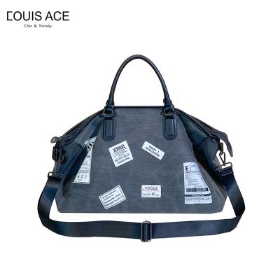 China Fashion New Arrival Fashion Design Weekender Denim Duffel Bag Gym Bag With Tag Fashion Leisure Design Unisex Travel Bag for sale