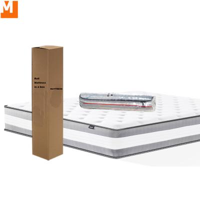 China High Quality Hypoallergenic King Queen Size Matras Memory Foam Hybrid Bed Kasur Sleep Orthopedic Compression In A Box Pocket Spring for sale