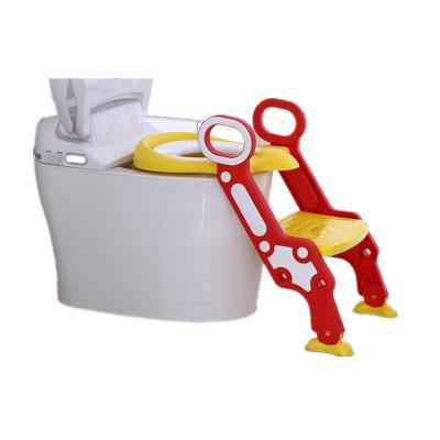 China New Mordern Children Toilet Potty Training Adjustable Stair Potty Seat with Ladder Handles for sale