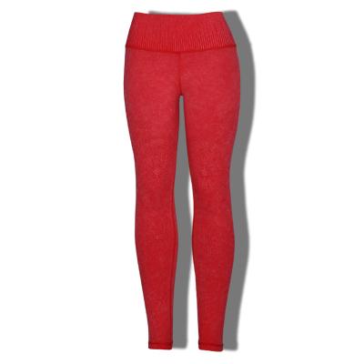 China Plus Size Supplier ECHT NVGTN Repurposed Material Booty Gaiters Sports Tight Pants Lifting LEGGING Red Pattern for sale