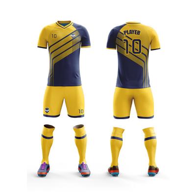 China 2019 High Quality Custom Team Wear Soccer Football Uniform Sets Singlet Sportswear Running Kits Tracksuit for sale