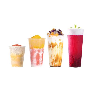 China Factory Custom Single Wall 500Ml 750Ml Disposable Plastic Pet PP Cup Bubble Tea Boba Milktea Drinking Plastic Cup for sale