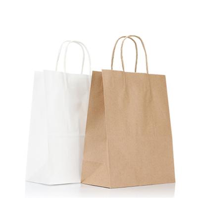 China Recycled Materials Wholesale Logo Recycled Kraft Paper For Customized Bags Eco Friendly Brown Paper Bags for sale