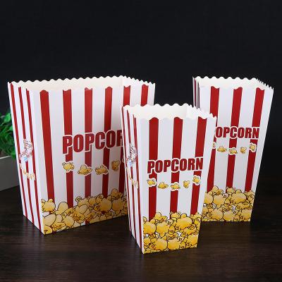 China Food Grade Recyclable Wholesale Disposable Chicken Popcorn Square Paper Boxes Custom Popcorn Boxes for sale