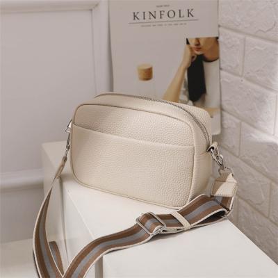 China PU Leather Women Bag Women Fashion Solid Color Small Ladies Square Sling Shoulder Bag Casual Vegan Cross - Body Pursess With Strap for sale