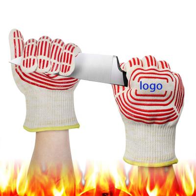 China More Superior Heat Resistant High Quality Insulated Silicone Set BBQ Gloves Extreme Heat Resistant Gloves for sale