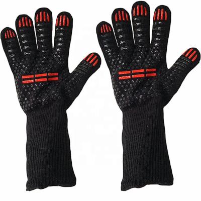 China Higher Wholesale Silicone Heat Resistant Non-Stick BBQ Cooking Gloves Set Thin Waterproof Gloves Heat Resistant Gloves for sale