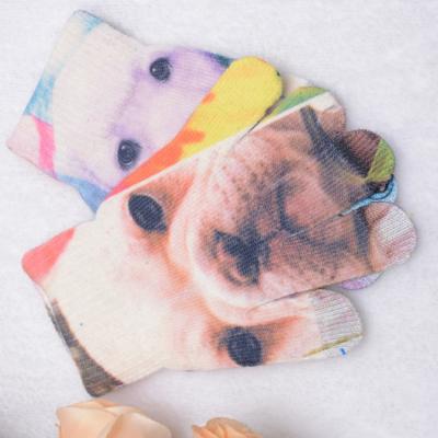 China Wholesale Smart Phone Screen Touch Gloves 3d Printing Sublimation Touch Screen Winter Sensitive Cute Gloves for sale