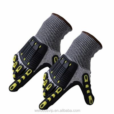 China Full Flexibility Tpr Impact Safety Gloves Mechanic Light Duty Impact Nitrile Anti-Collision Gloves for sale