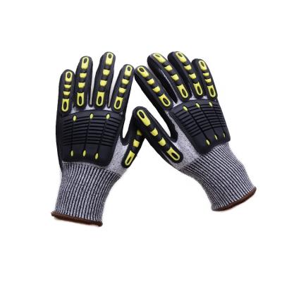 China 13Ge Hppe Shell Mechanic Gloves Anti-Cutting Oil And Gas Level 5 Safety Anti-collision Resistant Glove for sale