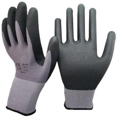 China Free Sample Wefocus High Quality Micro Nitrile Foam Foam Coated 15 Gauge Safety Glove For Work Safety for sale