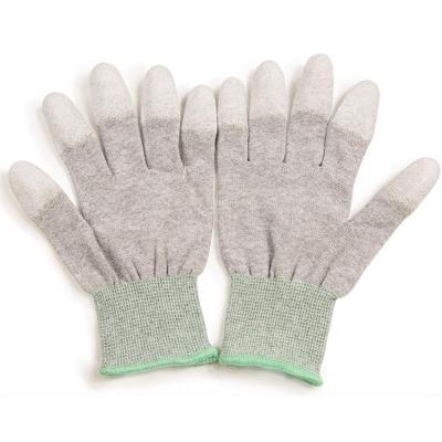 China Wefocus Carbon Esd Anti-Static Coating Dotted White Nitrile Esd Gloves Anti PU Palm Static Coated Work Safe Glove for sale