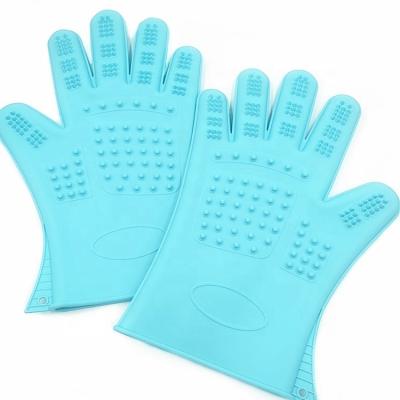 China Dish Wash Wefocus Pet Grooming Mitt Hair Remover Glove Deshedding Brush and Soft Massage Tool for Dog Cat Horses for sale