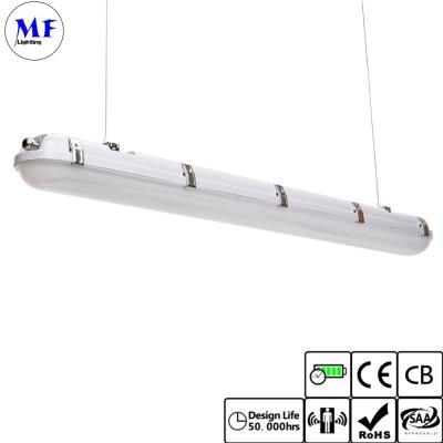 China 2FT 4FT 5FT LED Tri Proof Light Vapor Tight Light Fixture Waterproof IP66 20W 40W 60W Para estação ferroviária de túnel à venda