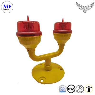 China Red Aeronautical LED Aviation Obstruction Light For Marking Obstacles Below 45 Meters With Yellow Color And Aluminum en venta