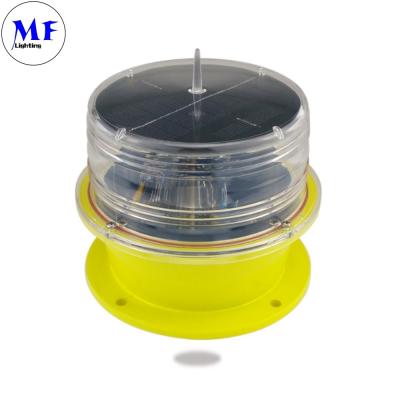 China Solar Power LED Aviation Obstruction Warning Light With Red Green Yellow White Blue Flashing Navigation en venta