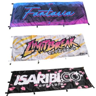 China 2023 New Product 180x60cm Promotion Souvenir Gifts Sublimation Digital Logo Printing Polyester Fabric Commerce Sports Nobori Custom Flags And Banners for sale