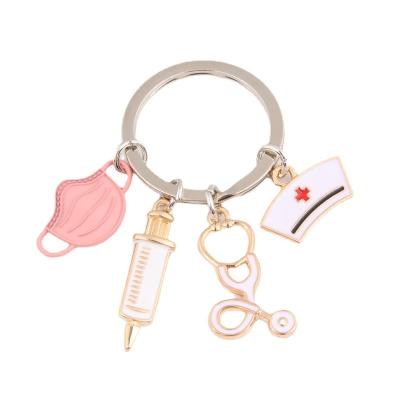 China Self Defense Items for Woman Nurses Doctors Masks Medical Keychains and Rescue Staff Syringes Syringes Stethoscopes Keychains Wholesale for sale