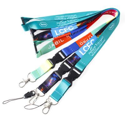 China Manufacturer Discount Printed Sublimation Keychain office/gift/event key shipping cost tie polyester custom lanyards with Custom Logo for sale