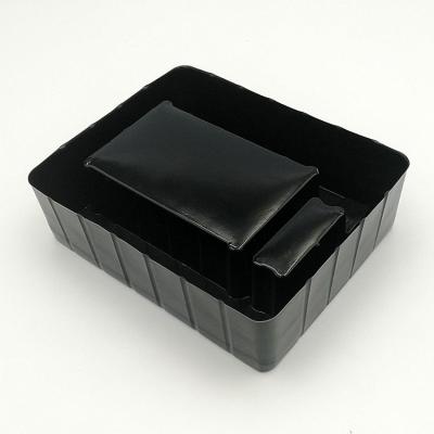 China Recyclable Transparent PVC Blister Black Plastic Box Packaging Tray for sale