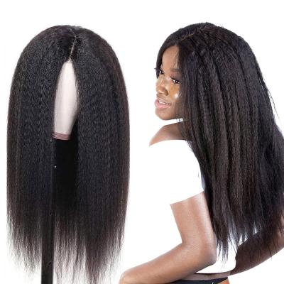 China Wholesale Glueless Yaki Foxen Pre Plucked Curly Straight Hair Wig Hd Full Lace Front Human Hair Yaki Straight Full Lace Wig Human Hair for sale