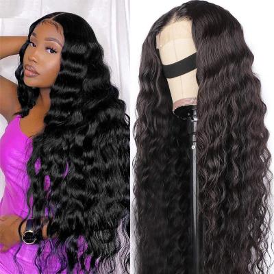 China Wholesale Transparent Loose Deep Wave Wig 4x4 Hd Lace Front Closure Virgin Human Hair Brazilian Unprocessed Deep Loose Full Wig for sale