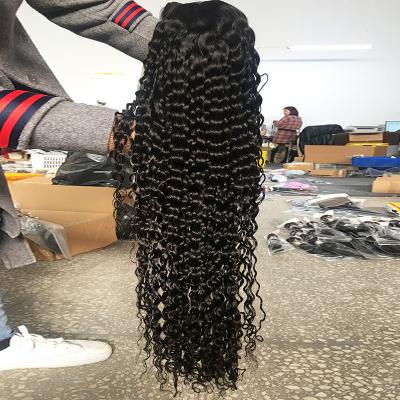 China Water Wave Beauty Supplies And Hair Product Vendors Preplucked Bleached Knots Hd Hair Lace Wigs Cambodian Hair Full Lace Wig for sale