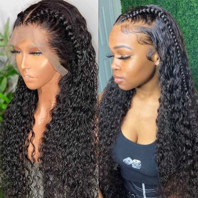 China Body Wave Water Wave 13X4 Lace Front Human Hair Wigs Wholesale Brazilian Hair Hd Lace Front Wig Virgin 30 Inch Water Wave Frontal Wig for sale