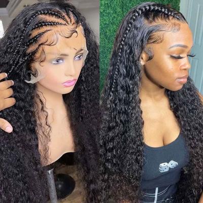 China Double Weft Preplucked Italian Wave Bleached Knots Hair Clear Lace Frontal Wigs Italian Curly Women's Wigs For Black Women for sale