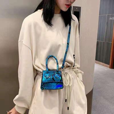 China Fashion Cute Serpentine Snake Leather Girls Small Handbags Shape Mini Designer Women Purses Handbags For for sale