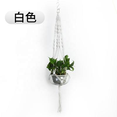 China 2020 Handmade Colorful Nylon Flowerpot Net Hand - Flowerpot Arming Rope Indoor and Outdoor Hanging Basket Flower Woven Multicolor Idyllic for sale