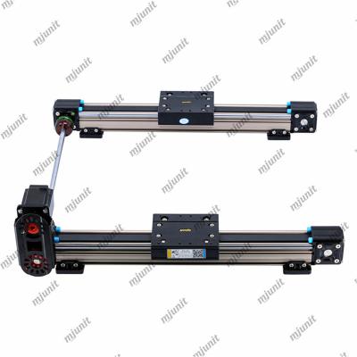 China Hotels mjunit linear guide rail exchanging electric slide rail belt slide table synchronous module for box set glue spraying for sale