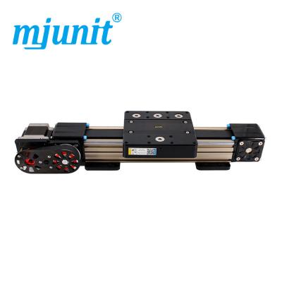 China Hotels Mjunit MJ80 with 500mm stroke length synchro pulley reducer linear actuator for lift table rail unit for sale