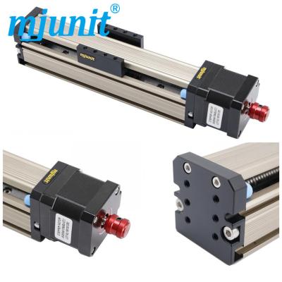 China Mjunit worm gear module MJ42 worm gear small motor z axis linear stepping rail table slide 200mm travel for sale