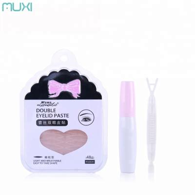 China Makeup natural invisible fiber single eyelid strip decoration and side stickers for sale