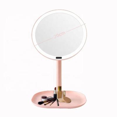 China Pocket Smart LED Mirror Seven Times Magnification Makeup Mirror Cosmetics Vanity Mirror HD Mirror With Color Box Packaging Adjustable Support for sale